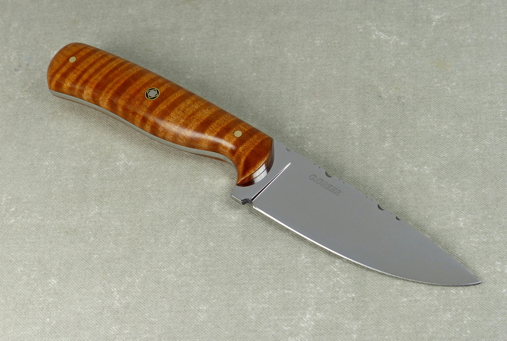 W38 Flame maple hunting knife