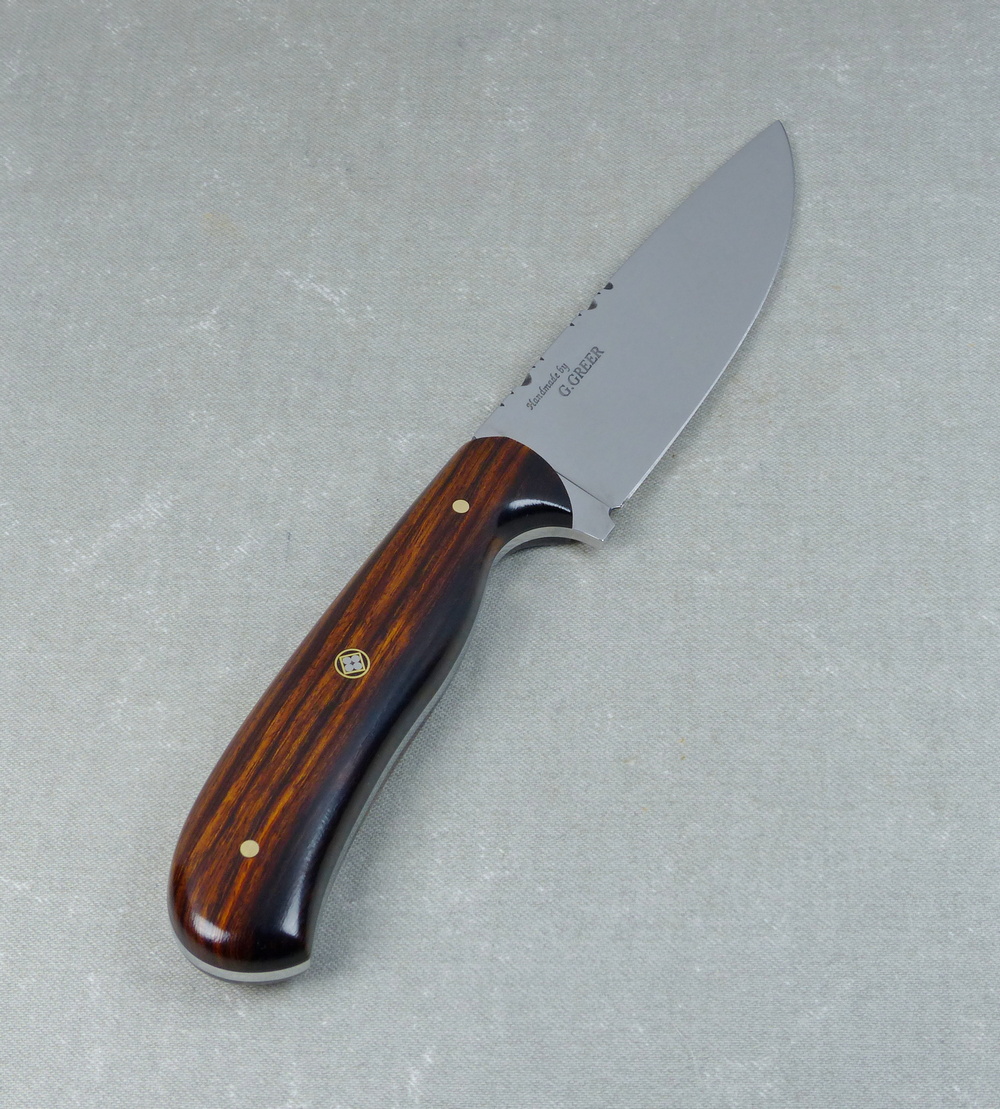 W35 Hunting Knife with flame maple handle