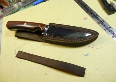 knife on top of sheath