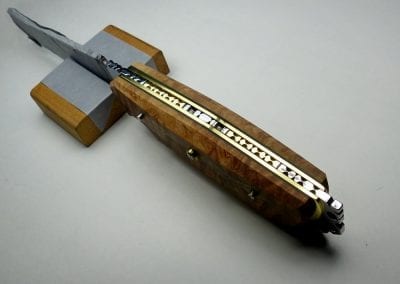 Preassembled knife handle prior to glue up stage