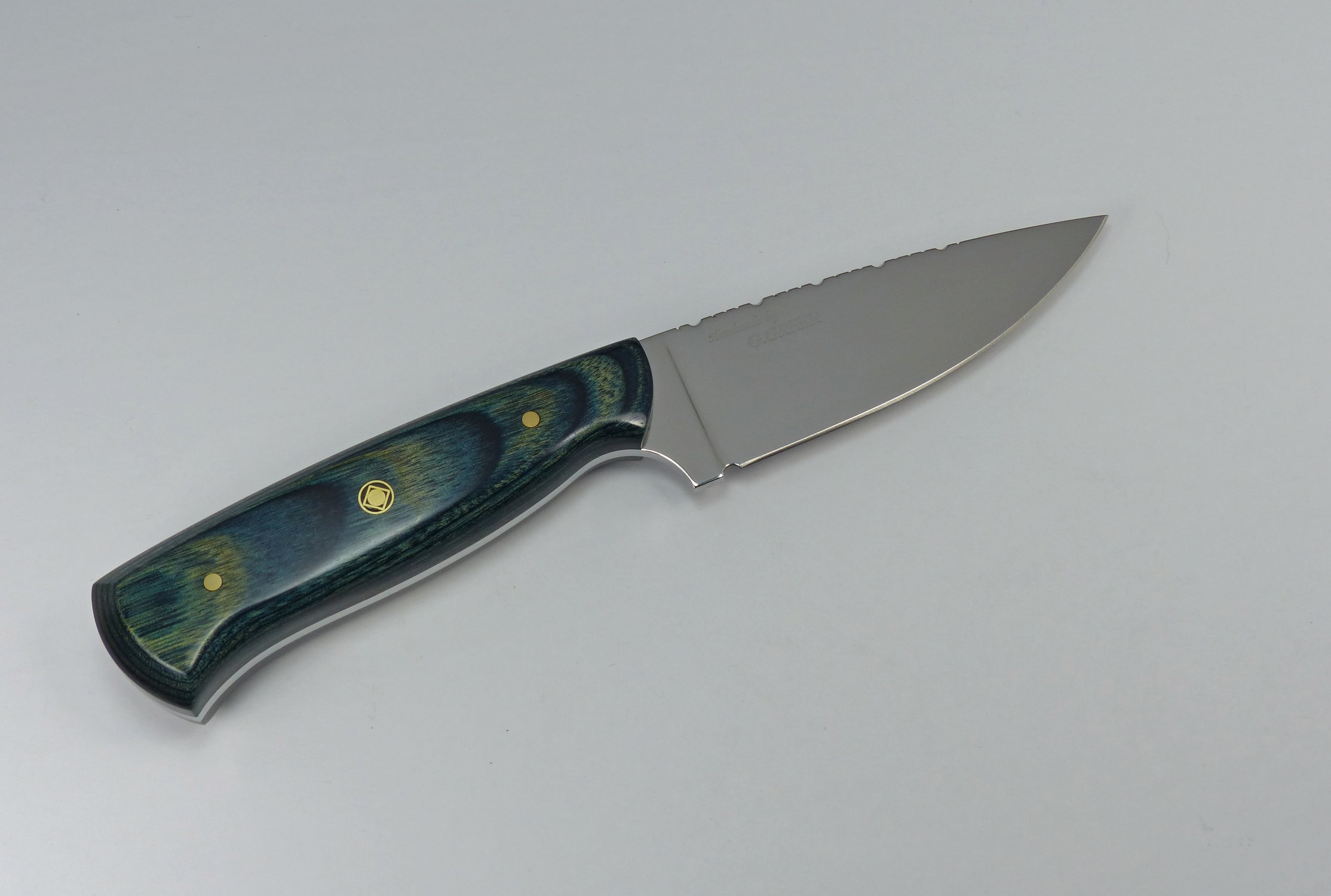 Turquoise Dymondwood sportsman knife