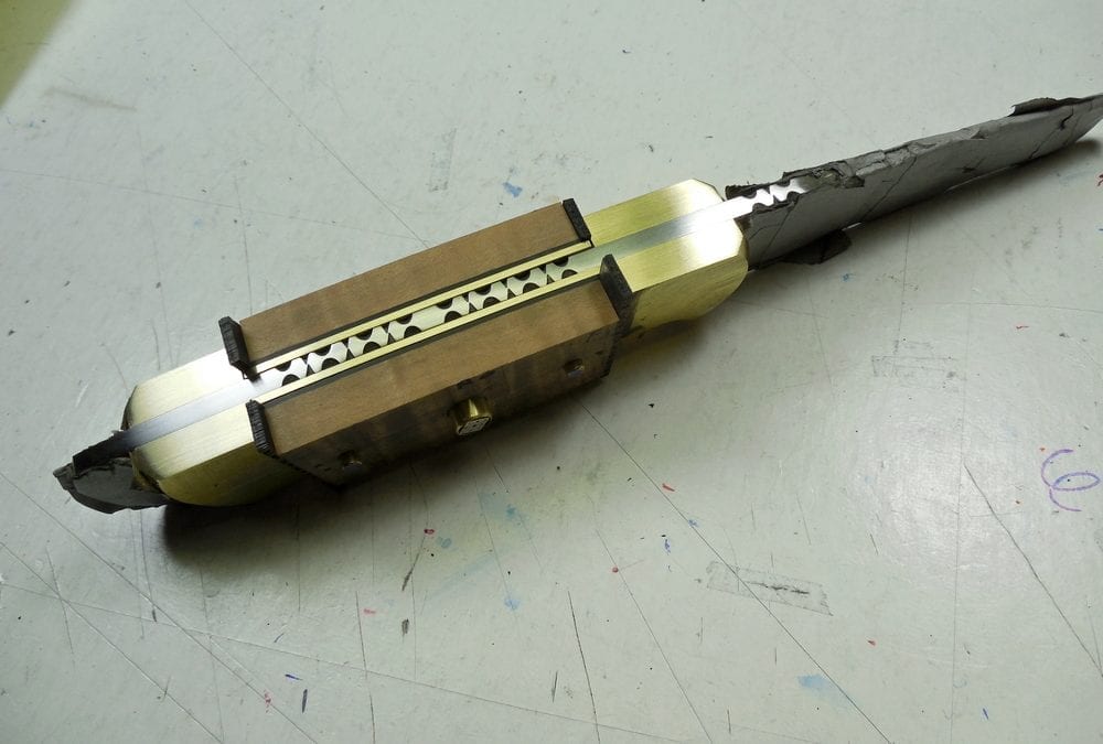 Filework on custom EDC knife