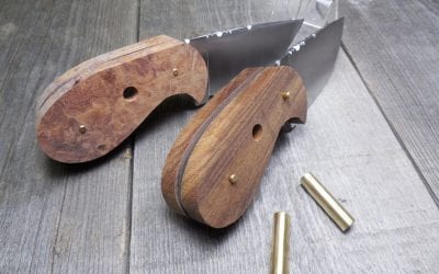 Couple of Palm Skinner Hunting Knives on the Bench