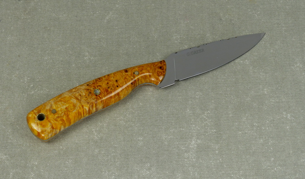 EDC 1 Burled Maple EDC knife