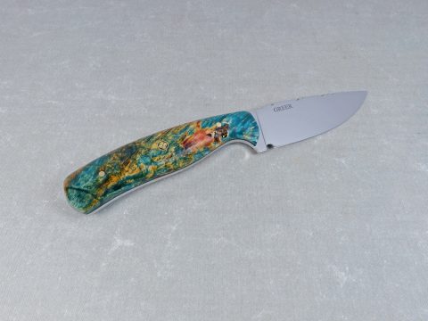 Cosmic Maple Burl Hunting Knife
