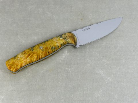 H4 Gold Black Maple Burl Hunting Knife