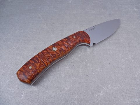 H5 Side view of Burled Maple Hunting Knife